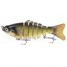 Load image into Gallery viewer, SANLIKE 10cm/15g Road Runner Multi-Section Lure 7-Section Bionic Lure Submerged Depth Lure Weighted Noise Balls Fishing Gear
