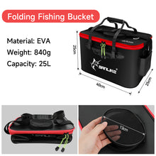 Load image into Gallery viewer, SANLIKE 40cm Portable folding fish bucket EVA waterproof material Outdoor camping Fishing box Suitable for travelling, hiking
