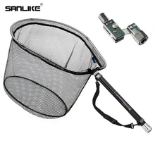 Load image into Gallery viewer, SANLIKE 3m Fishing Net With Folding Head Set Telescoping Carbon Fiber Landing Handle Pole Foldable PE Net Fishing Tackle
