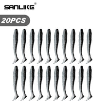 Load image into Gallery viewer, SANLIKE Fishing Soft Lure Baits 20pcs/Box Silicone Spiral Thread Fake Lure PVC Worms Swimbait Fishing Accessories Tackle
