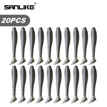 Load image into Gallery viewer, SANLIKE Fishing Soft Lure Baits 20pcs/Box Silicone Spiral Thread Fake Lure PVC Worms Swimbait Fishing Accessories Tackle
