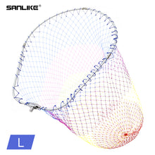 Load image into Gallery viewer, SANLIKE Portable Folding Fishing Net 12mm Screw Collapsible Aluminium Oval Frame Nylon Landing Dip Net Tackle Accessories
