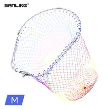 Load image into Gallery viewer, SANLIKE Portable Folding Fishing Net 12mm Screw Collapsible Aluminium Oval Frame Nylon Landing Dip Net Tackle Accessories
