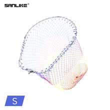 Load image into Gallery viewer, SANLIKE Portable Folding Fishing Net 12mm Screw Collapsible Aluminium Oval Frame Nylon Landing Dip Net Tackle Accessories
