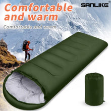 Load image into Gallery viewer, SANLIKE Ultralight Sleeping Bag Hooded Thick Cotton Sleeping Bag with Compression Pouch for Outdoor Camping and Hiking
