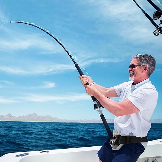 belly fishing reel SANLIKE Fishing Top Waist Protection Fishing Boat Waist Belt Rod Belly – SANLIKE STORE