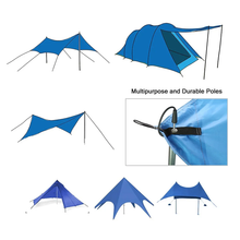 Load image into Gallery viewer, SANLIKE 250CM adjustable length tent pole set for camping and outdoor support poles Aluminium tent poles Tarpaulin poles
