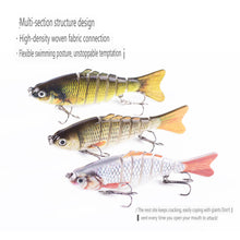 Load image into Gallery viewer, SANLIKE 10cm/15g Road Runner Multi-Section Lure 7-Section Bionic Lure Submerged Depth Lure Weighted Noise Balls Fishing Gear
