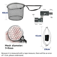 Load image into Gallery viewer, SANLIKE 5 6m Fishing Net Set with Folding Head Retractable Carbon Fibre Landing Grip Rod Collapsible PE Net Fishing Gear Tools
