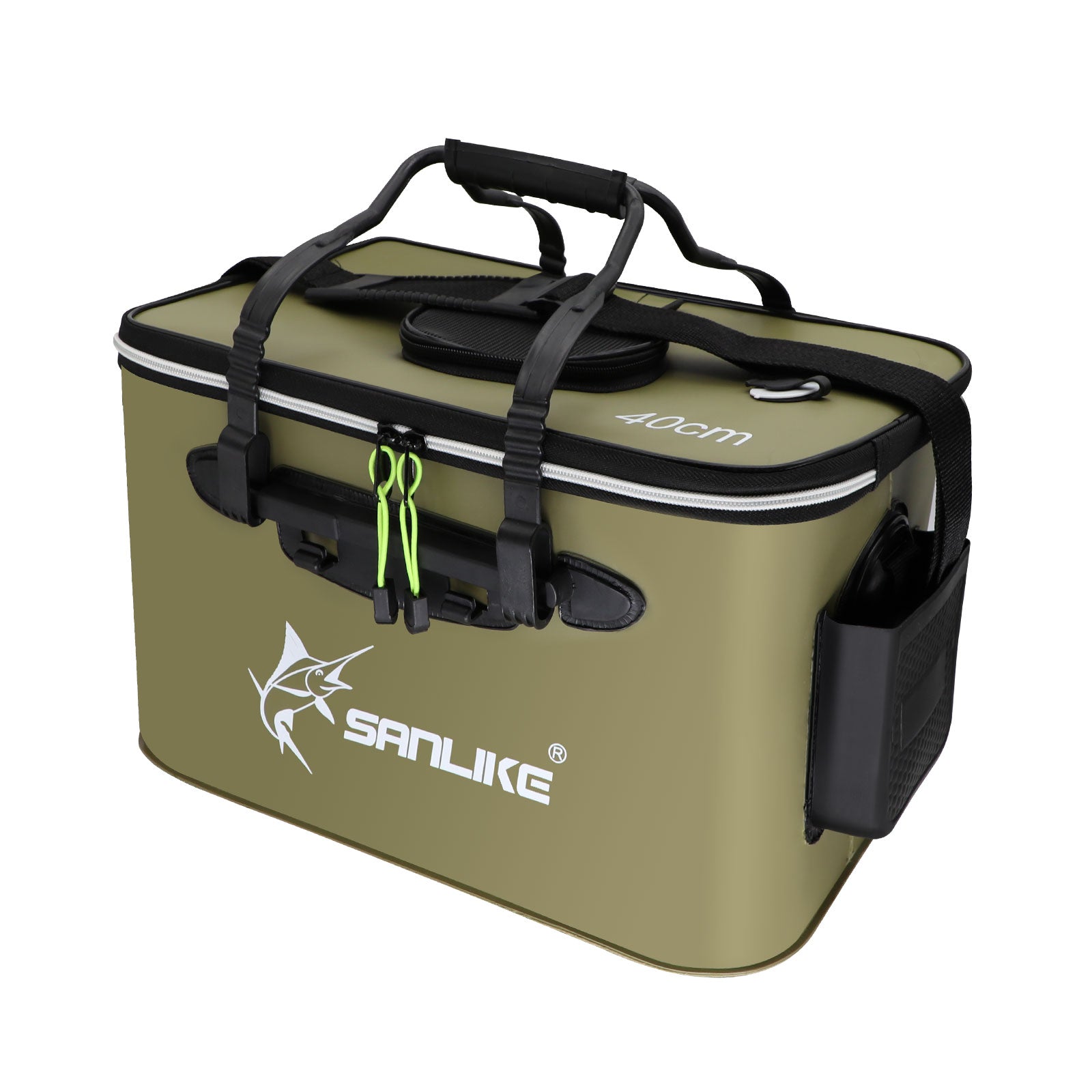 bucket fishing box 40cm, 50cm dark green fish box, EVA waterproof fish bucket, water cont – SANLIKE STORE