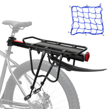 Load image into Gallery viewer, SANLIKE Aluminum Rear Bike Rack Bicycle Cargo Rack with Fenders Universal Adjustable Bicycle Luggage Travel Carrier Stand
