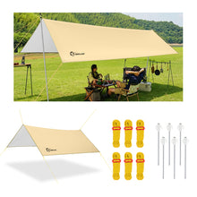 Load image into Gallery viewer, SANLIKE Outdoor Canopy Sunshade Rainproof And Sunscreen 6 Ground Nails And 6 Wind Ropes Portable Tent For Camping And Picnicking
