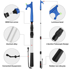 Load image into Gallery viewer, SANLIKE 1.4M Boat Hook Telescoping Aluminium Alloy Pole Telescopic Fishing Gaff With Rubber Non-Slip Grip Hook Boat Part
