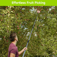 Load image into Gallery viewer, SANLIKE Lightweight Aluminum Fruit Picking Tool, 12-Foot Telescoping Fruit Picking Pole, Easy-to-assemble Twisted Apple Basket
