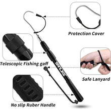 Load image into Gallery viewer, SANLIKE Telescopic Fishing Gaff with Stainless Fish Spear Hook Gripper No Slip Ruber Handle Outdoor Fishing Tackle Accessory
