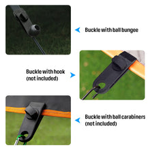 Load image into Gallery viewer, SANLIKE Tarp Clips Heavy Duty Lock Grip 10pcs Tent Clips Clamps with Thumb Screw and Bungee Ball Cords for Fixing Tarps Awnings
