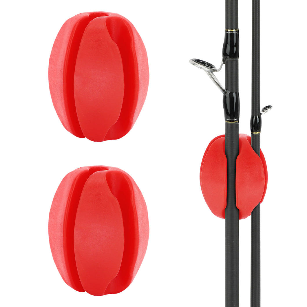 SANLIKE 2pcs Fishing Rod Fixed Ball Silica Gel Protection Anti-Collision Rod Stopper Retractor Fishing Tool Accessories