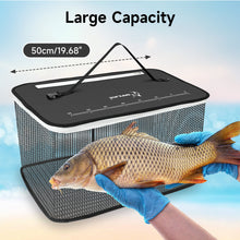 Load image into Gallery viewer, SANLIKE Living Fish Bucket Portable Folding Fish Guard Net Portable Water Tank Fishing Tackle Live Floating Fish Protection Case
