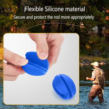 Load image into Gallery viewer, SANLIKE 2pcs Fishing Rod Fixed Ball Silica Gel Protection Anti-Collision Rod Stopper Retractor Fishing Tool Accessories
