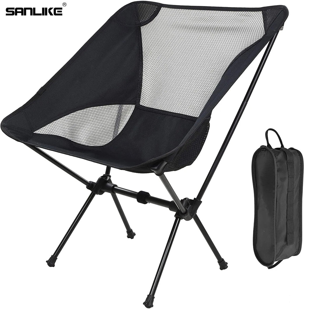 SANLIKE Outdoor Ultralight Folding Travel Chair Aircraft Aluminium Tube Camping Chair Picnic Chair Portable Fishing Chair