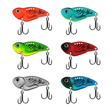 Load image into Gallery viewer, 6pcs Long Throw Sequins Tremor VIB Full Swimming Layer Frosted Matte 7g-15g Road Runner False Bait
