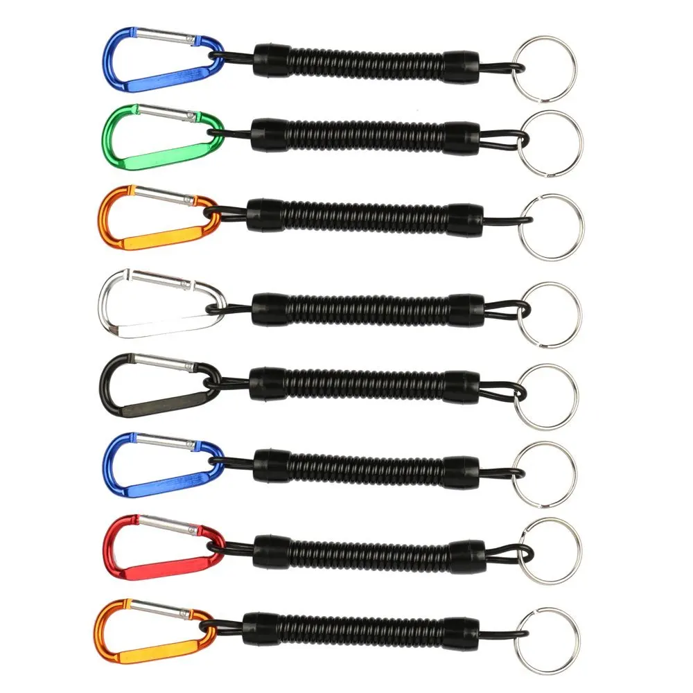 SANLIKE 8PC Fishing Rowing Ropes Lanyards Retention String Rope Fishing Camping Snap Secure Lock Fishing Tackle Tool Accessories