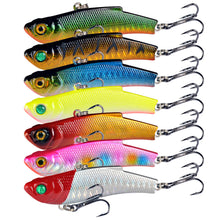 Load image into Gallery viewer, Set of 7 Lure Bait with 7 colours Lure Bait 7cm/17g Full water reinforced hooks for sea fishing Lure Bait Outdoor Fishing Tackle
