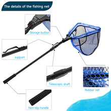 Load image into Gallery viewer, SANLIKE 1.1M Fishing Nets Telescoping Foldable Handle Landing Net Retractable Pole Plastic Mesh Fishing Accessories Tool
