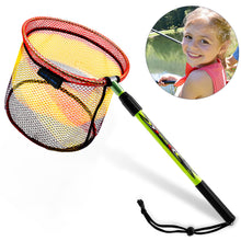 Load image into Gallery viewer, SANLIKE Fishing Net Fish Landing Net Collapsible Fish Net with Anti-Slip Telescoping Rubber Pole Handle for Kids Adults
