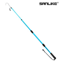 Load image into Gallery viewer, SANLIKE 200cm Fishing Gaff ALuminium Alloy Telescopic Gunsmoke Sea Fishing Stainless Spear Hook Control Tool Landing Gaff with String
