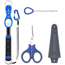 Load image into Gallery viewer, SANLIKE Fishing Grip Clip Multifunctional Aluminium Alloy Line Cutter Scissors Hook Removers Fishing Gripper Controller Tools
