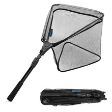 Load image into Gallery viewer, SANLIKE Fishing Landing Net Collapsible Retractable Portable Fish Friendly Triangle Design Nylon Mesh Aluminium Alloy Pole
