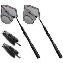 Load image into Gallery viewer, SANLIKE 129cm 2pcs Folding Net Collapsible Retractable Sturdy Rubber Coated Landing Handle Fishing Rod Fishing Tool Accessories
