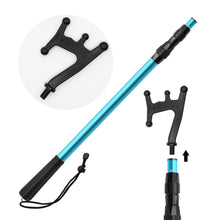 Load image into Gallery viewer, SANLIKE Blue Telescopic Hooks Floating Telescopic Aluminium Spear Rods Accessories Docking Push Rods Outdoor Fishing Tools
