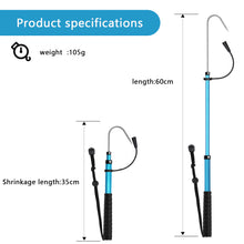 Load image into Gallery viewer, SANLIKE 60cm Fishing Spear Hook Aluminum Alloy Handle Stainless Telescopic Fishing Gaff Ice Sea Fishing Tackle Accessories
