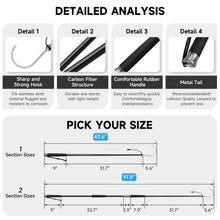 Load image into Gallery viewer, SANLIKE Carbon Fiber Fishing Gaff S316 Stainless Steel Hook Non-slip Handle
