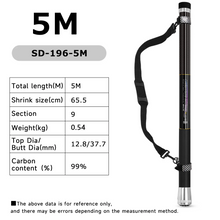 Load image into Gallery viewer, SANLIKE 5/6m Telescopic Fishing Landing Net Carbon Fibre Rod Portable Handle Fishing Tackle Equipment Accessories
