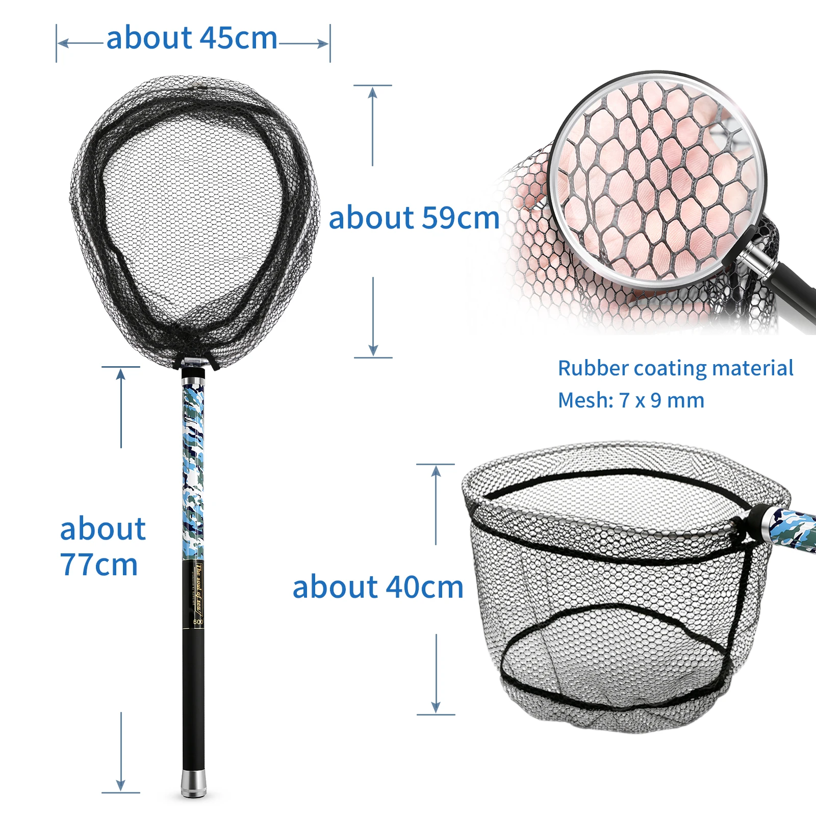 SANLIKE 5m/6m Fishing Net And Folding joint set Retractable
