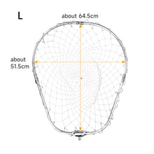 Load image into Gallery viewer, SANLIKE Folding Fishing Net Collapsible Aluminum Oval Frame 12mm Screw Nylon Mesh Landing Dip Net Fishing Tackle Accessories
