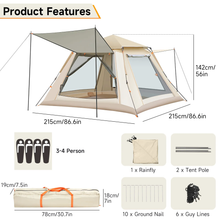 Load image into Gallery viewer, SANLIKE Automatic Camping Tent is equipped with an automatic hydraulic canopy system for camping,travel or beach activities
