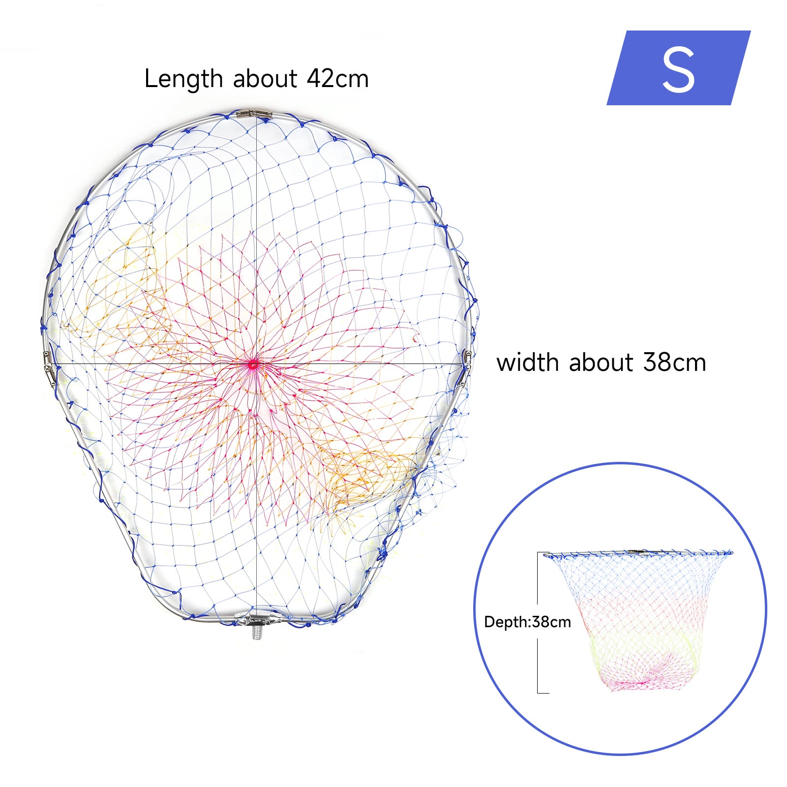 dot line fishing net SANLIKE Fishing Net Head Aluminum Alloy Foldable Extending Frame Nylon – SANLIKE STORE