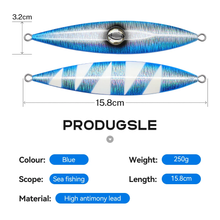 Load image into Gallery viewer, SANLIKE Slow Jig 100g 150g 250g 1pc Lead Lures for Sea Fishing Hard Bait Fishing Artificial Slow Jigging Artificial Baits
