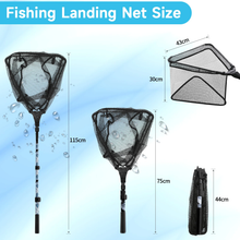 Load image into Gallery viewer, SANLIKE 1.1m White/Grey Camouflage Folding Fishing Net Fibreglass Telescopic Pole Collapsible Net Carp Catching Fishing Tools
