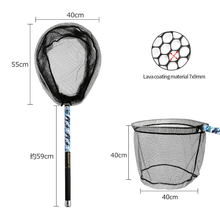 Load image into Gallery viewer, SANLIKE Fishing Net Folding Telescopic Adjustable Pattern for Freshwater Seawater Landing Net Tackle Accessories
