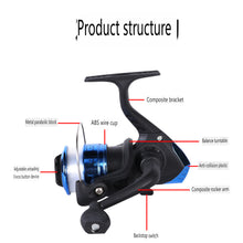 Load image into Gallery viewer, Mini 200 type small fishing reel with line fishing reel iso fishing reel fishing gear road runner spinning wheel
