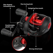 Load image into Gallery viewer, SANLIKE Baitcasting Reel Right Left Hand Light Weight Gear Ratio 7.1:2 Max Drag 8KG High-speed Fishing Reel Tackle
