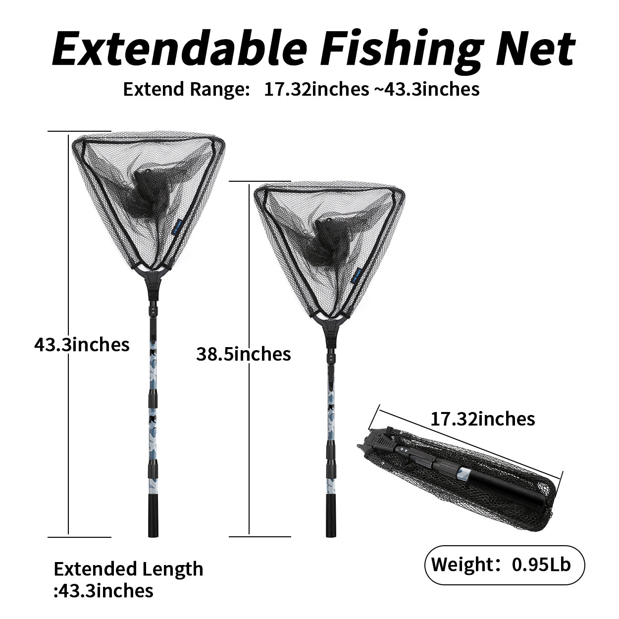 SANLIKE Folding Fishing Net Portable Retractable Fiberglass Pole Handl SANLIKE STORE SANLIKE Folding Fishing Net Portable Retractable Fiberglass Pole Handl SANLIKE STORE