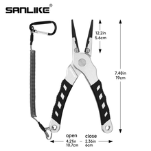 Load image into Gallery viewer, SANLIKE Aluminium Fishing Plier Tungsten Carbide Knife Rustproof Fish Hook Removal Line Cutting Fish Grabber Fishing Accessories
