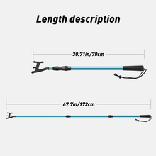 Load image into Gallery viewer, SANLIKE 1.7M Boat Hook Telescopic Aluminium Alloy Pole Durable Rustproof Rubber Anti-slip Handle Hook Boat Crashproof Parts
