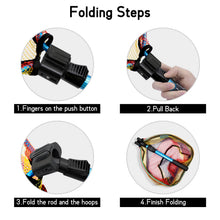 Load image into Gallery viewer, SANLIKE Foldable Telescopic Rod Fishing Net Colored Rubber Coating Fishing Net Freshwater Seawater Landing Net for Trout Bass Steelhead Salmon
